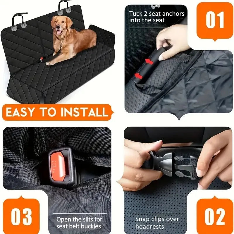Funda Protectora Impermeable Asiento Trasero Para Perros