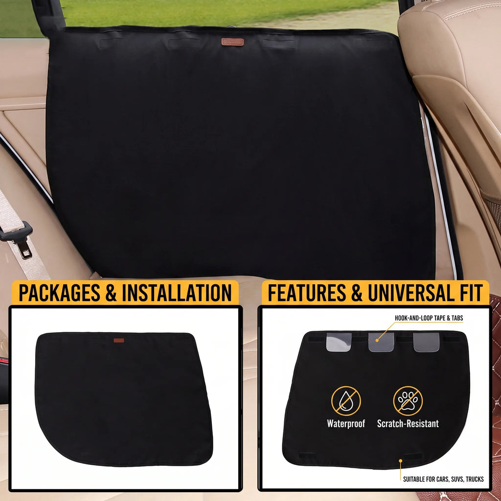 Pack x2 Protectores de Puerta de Auto para Perros - Anti Arañazos e Impermeable - Negro